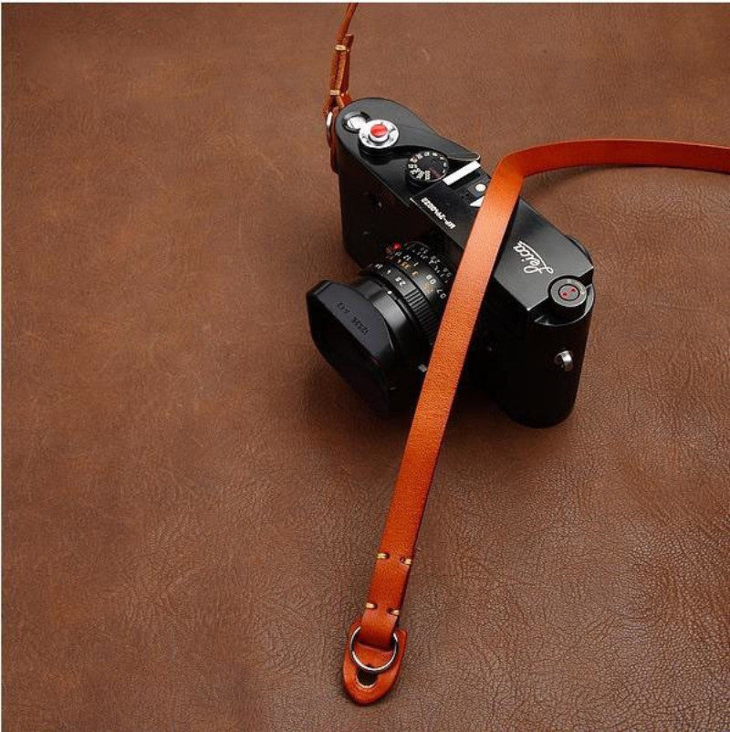 Handmade Leather Camera Strap Brown 3214 - icambag