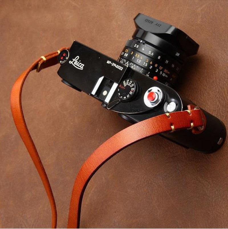 Handmade Leather Camera Strap Brown 3214 - icambag