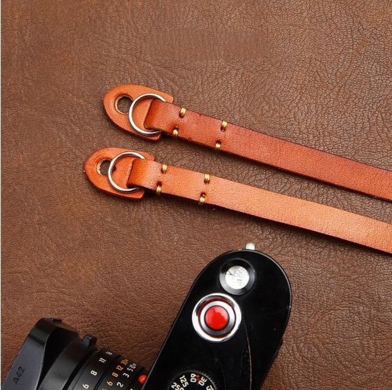Handmade Leather Camera Strap Brown 3214 - icambag