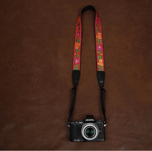 Handmade Leather Camera Strap in Brown-7522 - icambag