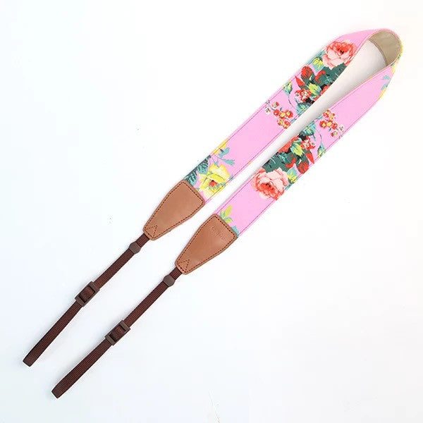 Summer Flowers Cowboy DSLR Strap Handmade Leather Camera Strap CS084 - icambag