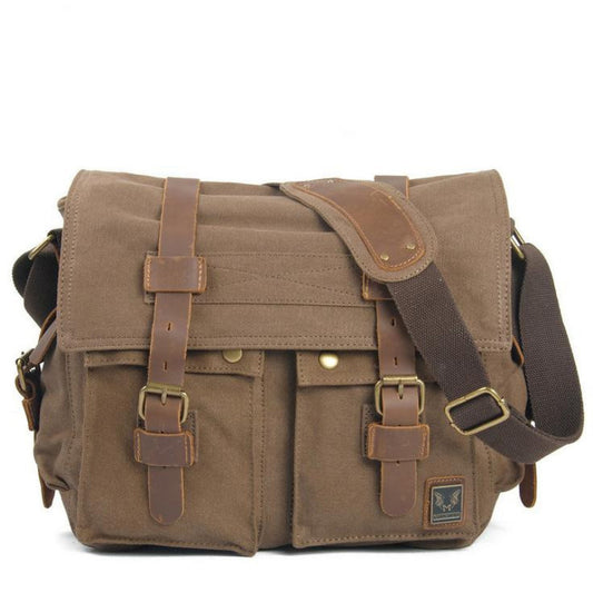 Light Coffee DSLR Leather Camera Bag - icambag