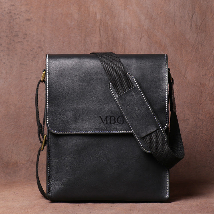 Handmade Leather Messenger Bag, Perfect Gift Idea For Him, Personalized Crossbody Bag, Men's Shoulder Bag