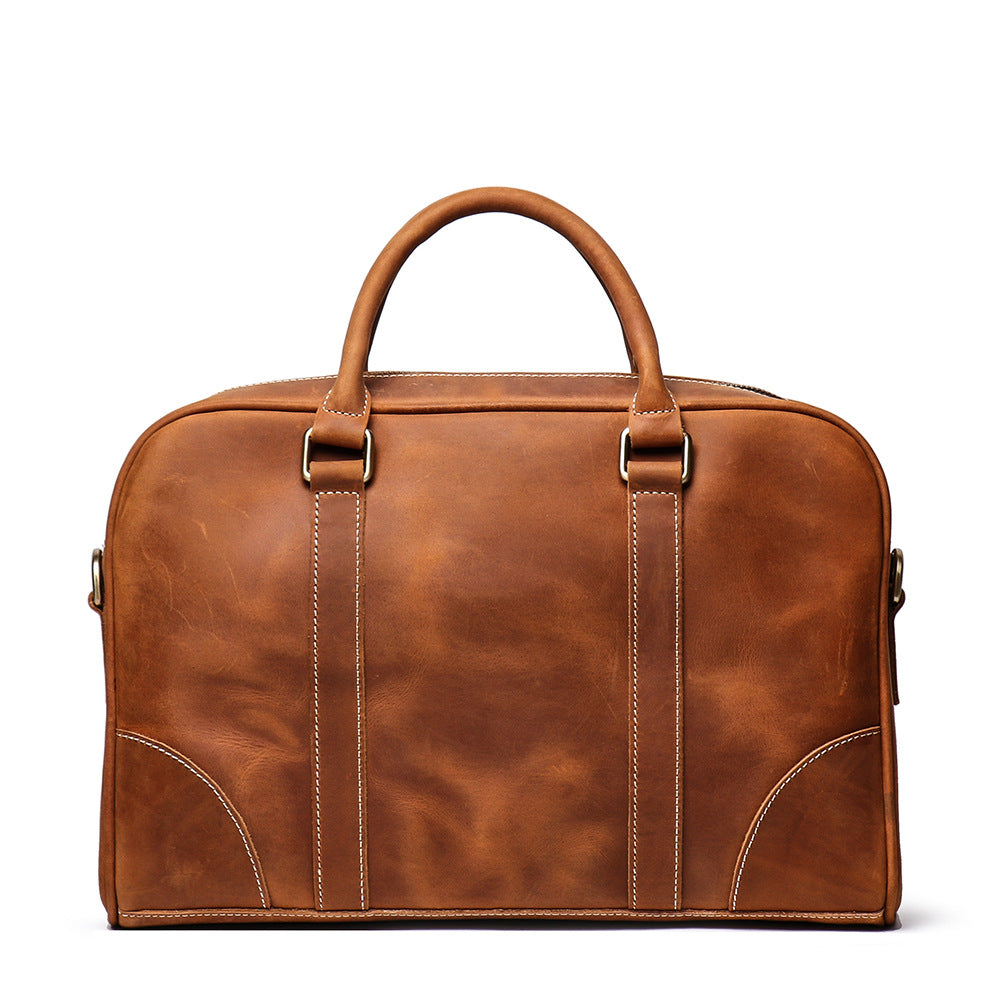 Personal Birthday Gifts, Leather Briefcase Business Bag Laptop Bag Handbags For Men - icambag