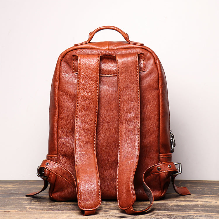 Men's Shoulder Bag Head Layer Cowhide Leather Retro Leather Travel Bag Casual Computer Package Fashion Women Backpack - icambag