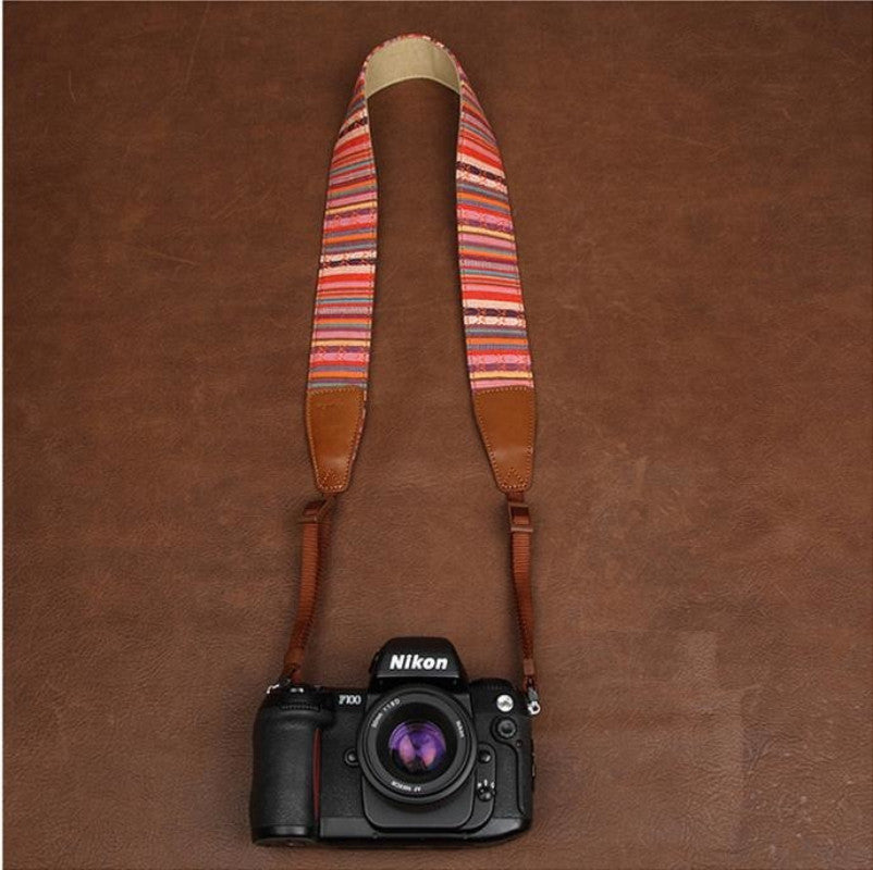 Orange Stripe Bohemian Series Strap DSLR Camera Strap 7211 - icambag