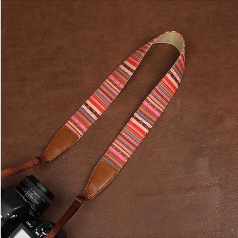 Orange Stripe Bohemian Series Strap DSLR Camera Strap 7211 - icambag