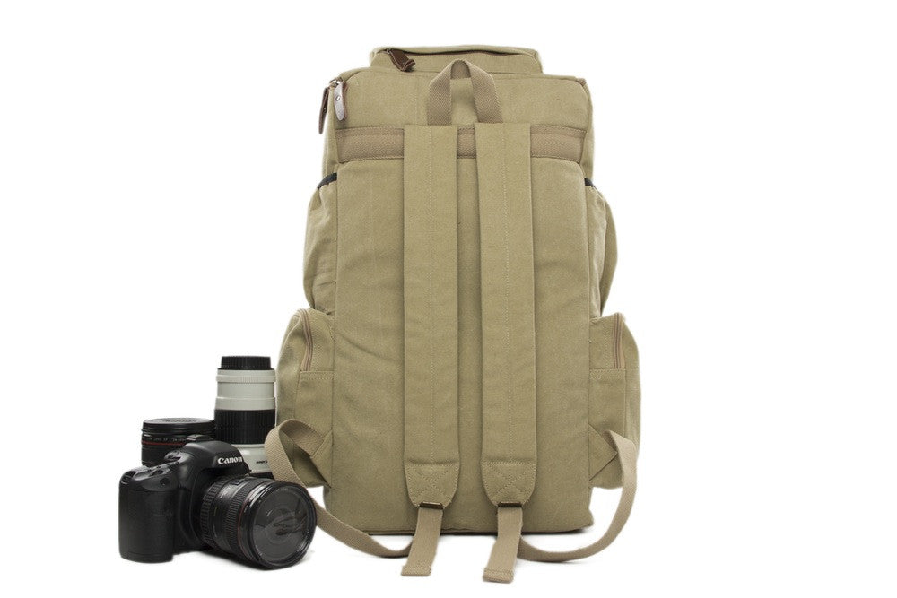 Rice Yellow Maxi Camera Backpack DSLR Canvas Bag Professional Camera Backpack DN26S - icambag