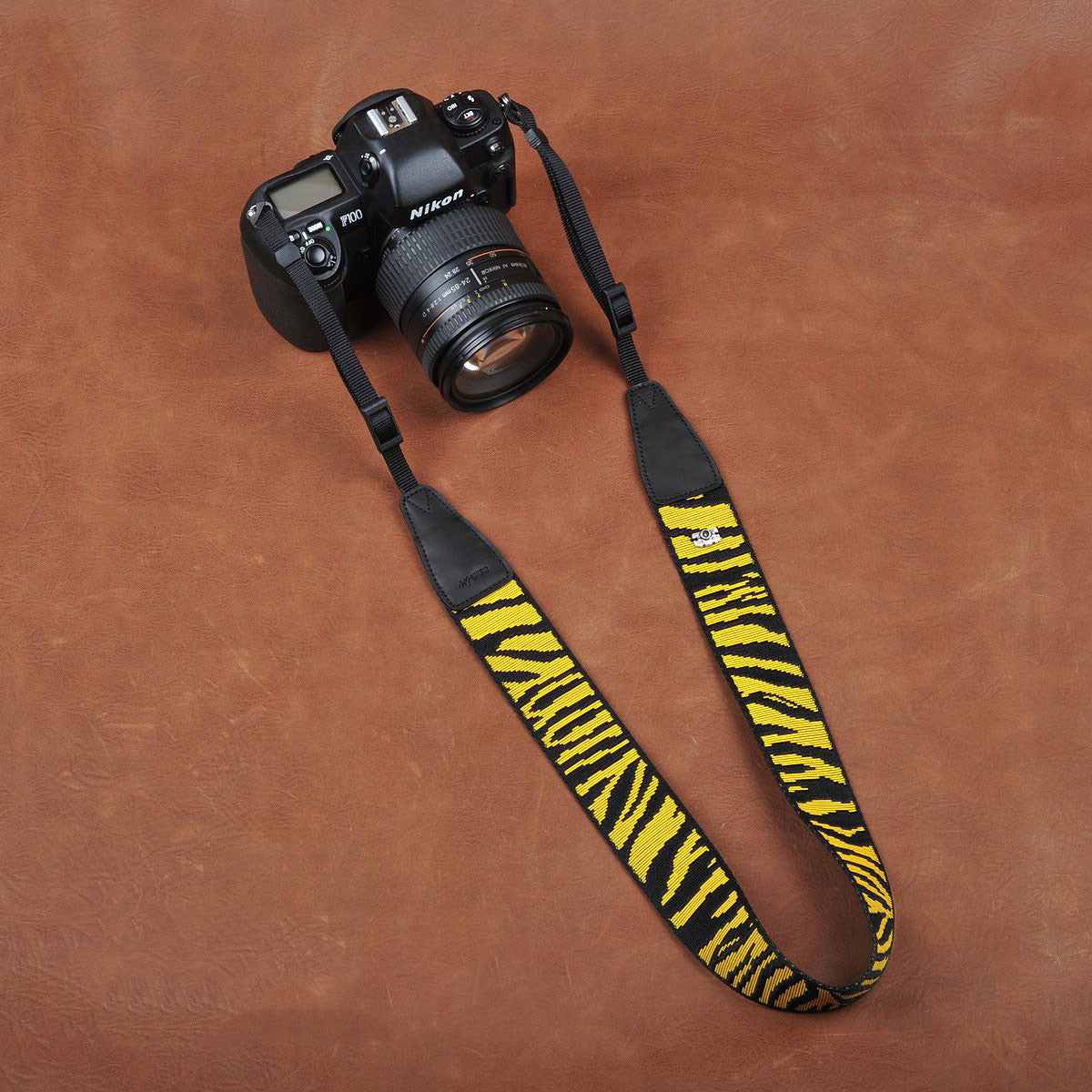Cotton Tiger Stripe Strap Leather DSLR Camera Strap 8264 - icambag