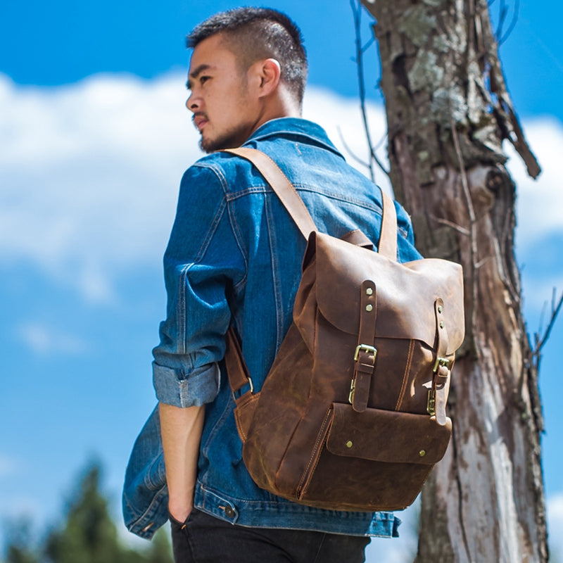 backpack laptop bag for men Volher Backpack,Business Travel Anti Theft Slim College | Water Resistant Durable Computer Gift Women & Fits 15.6 Inch Laptop and Notebook Whether you need it for work Black Leather Laptop Backpack Men,