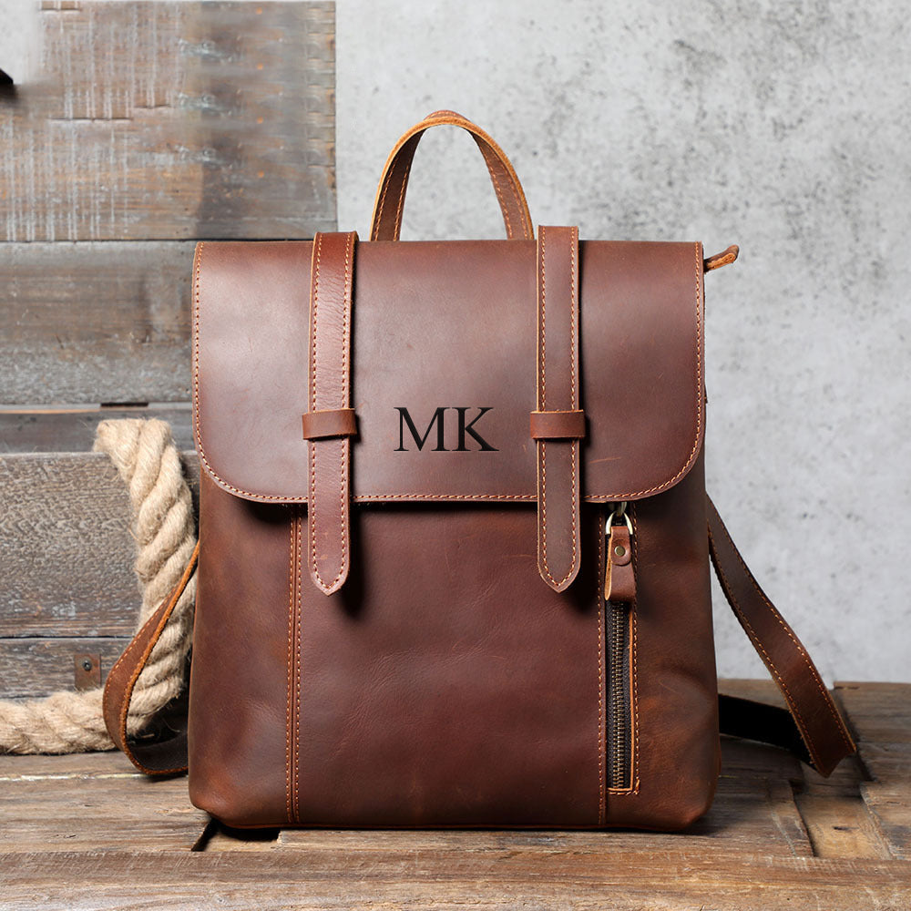 Vintage Leather Backpacks For Men and Women