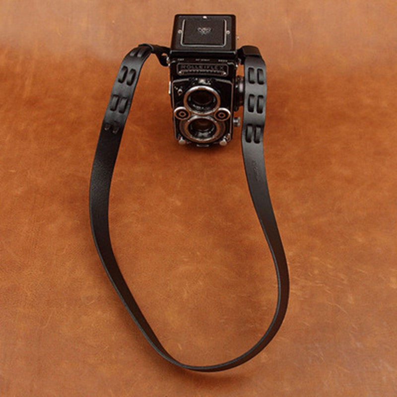 Italy Vegetable Tanning Cowhide Handmade DSLR Leather Camera Strap For Rolleiflex - CS224 - icambag