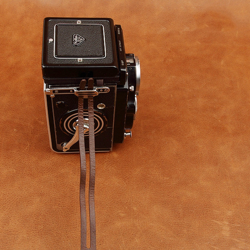 Italy Vegetable Tanning Cowhide Handmade DSLR Leather Camera Strap For Rolleiflex - CS224 - icambag