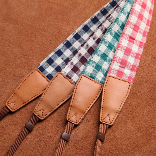 Grid DSLR Handmade Leather Camera Strap CS077 - icambag