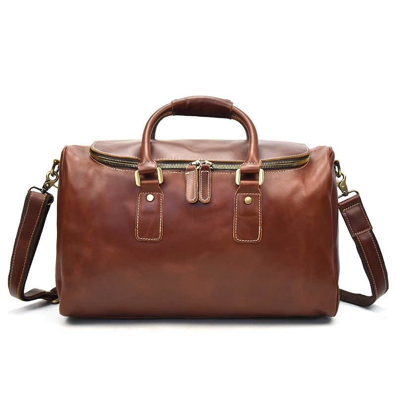 Handcrafted Vintage Mens Leather Traver Duffle Bag,Shoulder Bag For Travel - icambag
