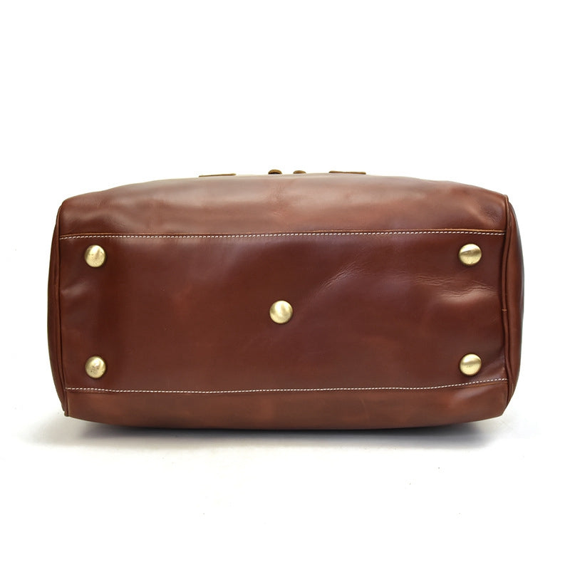 Handcrafted Vintage Mens Leather Traver Duffle Bag,Shoulder Bag For Travel - icambag