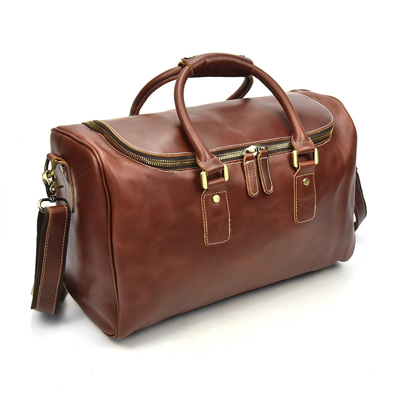 Handcrafted Vintage Mens Leather Traver Duffle Bag,Shoulder Bag For Travel - icambag