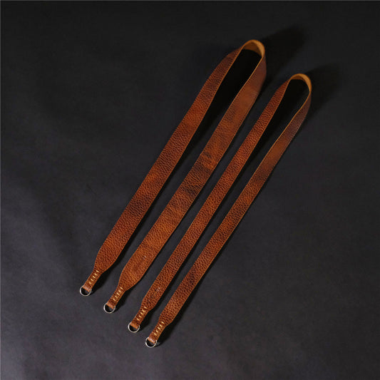 Italy Vegetable Tanning Cowhide Handmade DSLR Leather Camera Strap - LCS007／LCS008 - icambag