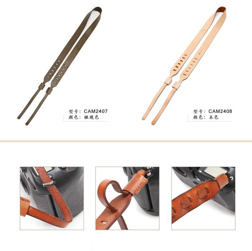 Cowhide Handmade DSLR Leather Camera Strap - CS191 - icambag