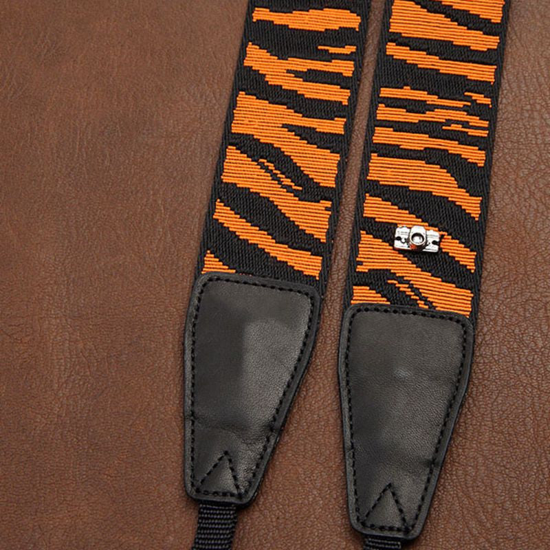 Fashion Orange Cotton Strap Leather DSLR Camera Strap 8269 - icambag