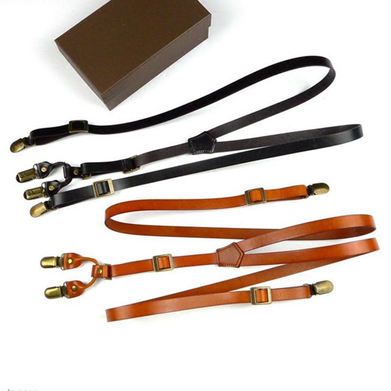 Mens Leather Suspenders,Fashion Suspenders,Birthday Gift - icambag