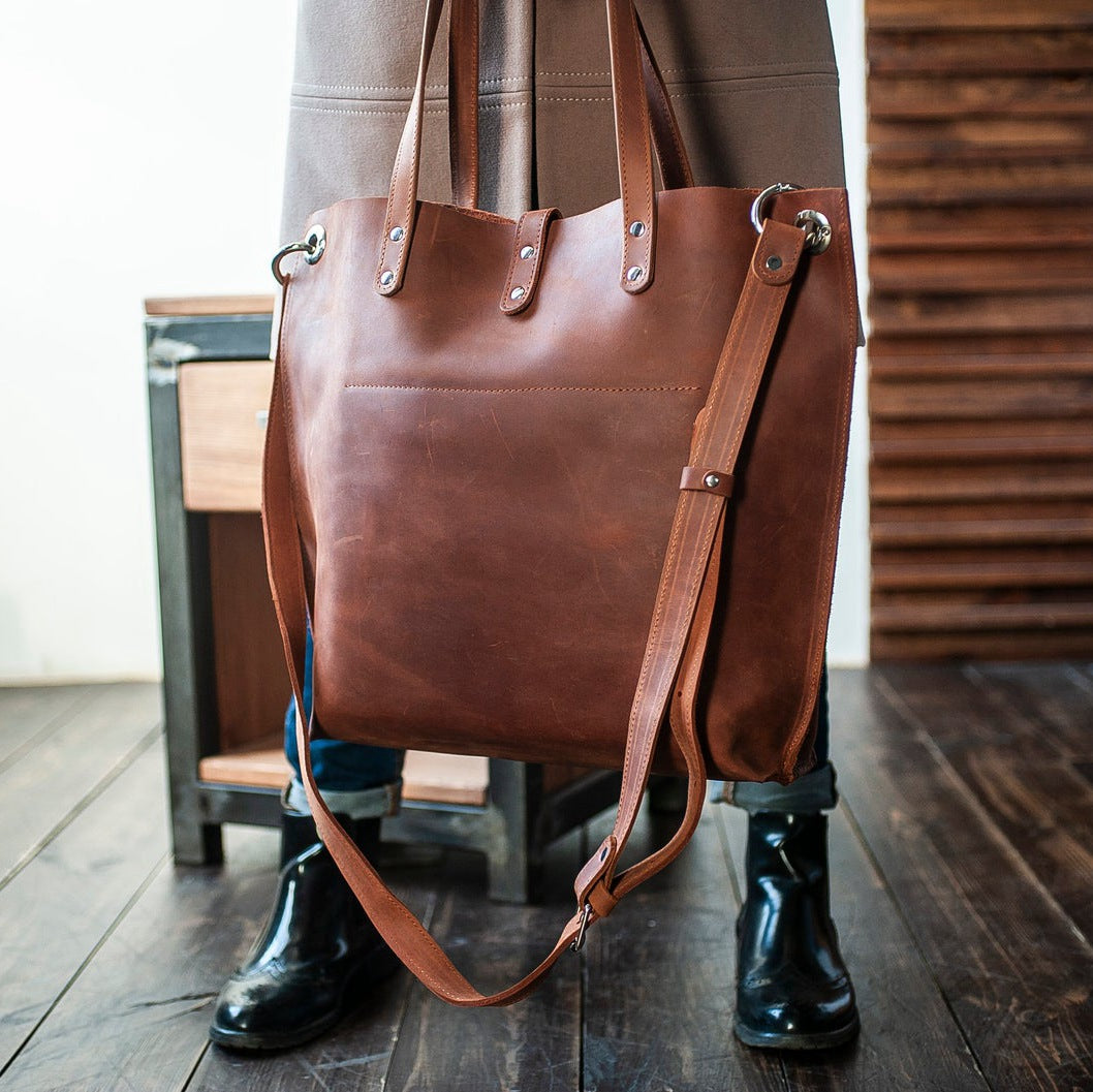Large Leather Bag,Brown Leather Tote Bag,Teacher Bag With Two Pocket ,Leather Tote Women,Laptop Bag Women,Everyday Bag,Leather Work Bag